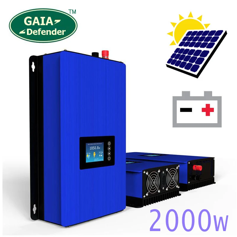 

2000W Battery Discharge Power Mode/MPPT Solar Power Grid Tie Inverter DC 45V-90V Wind/PV system