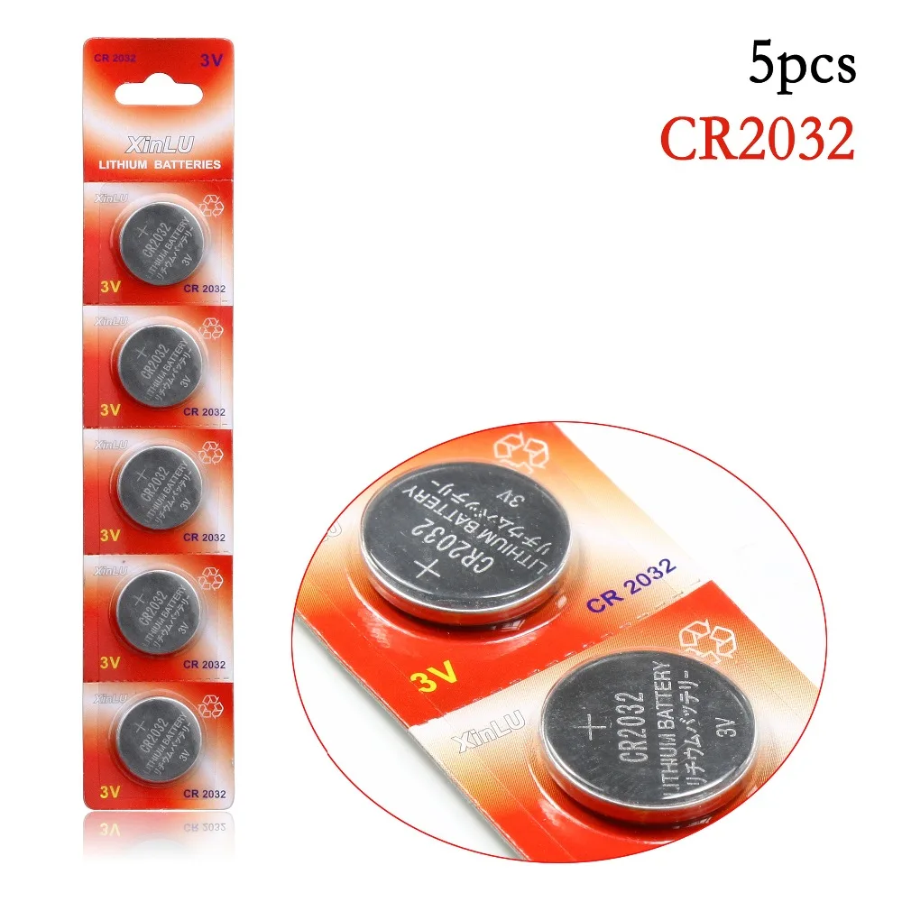 5 шт./лот = 1 pack CR2032 DL2032 BR2032 KL2032 L2032 ECR2032 3 В литий кнопку Монета Батарея для часов XINLU