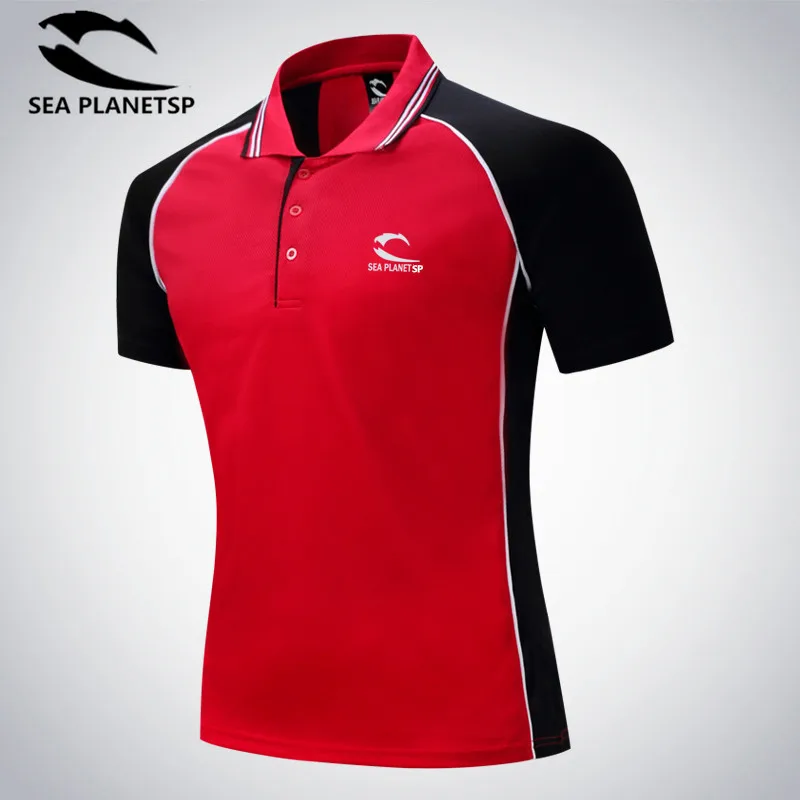 

SEA PLANETSP NEW Brand Top Men Polo Shirt Men 's Business Casual solid polo Summer Style Polos Short Sleeve Solid Shirt Blouse