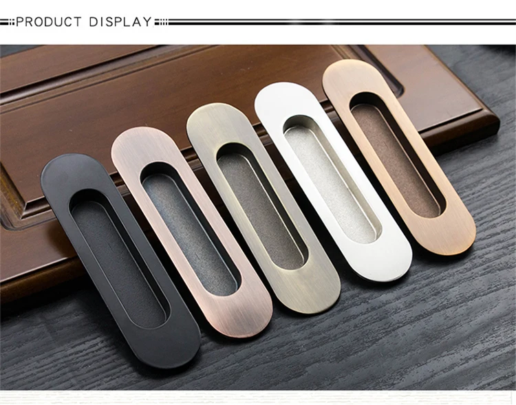 

KAK 2PCS Hidden Door Handles Zinc Alloy Recessed Pull Sliding Door Handles Bedroom Door Cabinet Handle Furniture Handle Hardware