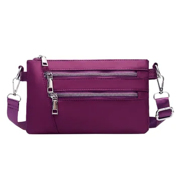 

Women Fashion Solid Color Zipper Waterproof Nylon Shoulder Bag Crossbody Bag Bolsa feminina Dropship New 2019 Hot Selling**3
