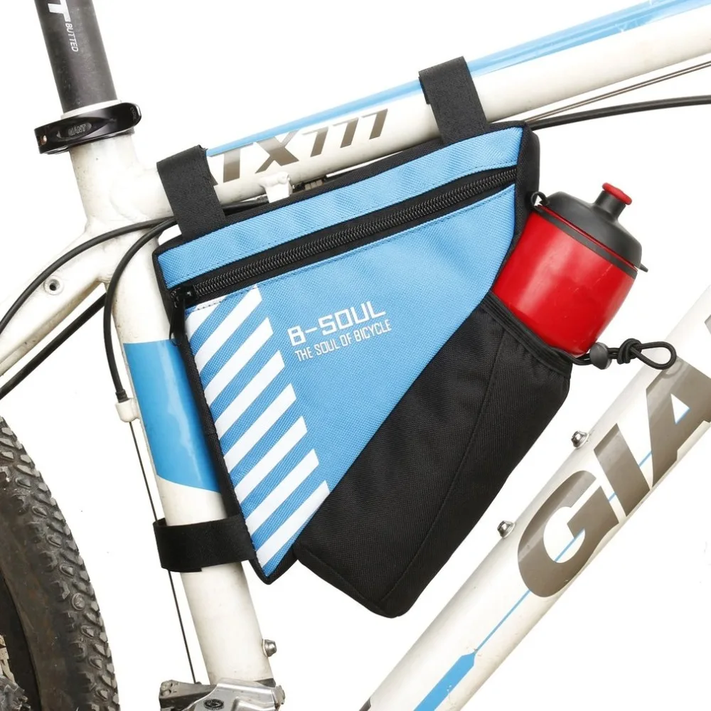 B-SOUL велосипедные сумки MTB, водонепроницаемые велосипедные сумки с передней трубой, треугольная сумка с карманом для бутылки с водой, велосипедные аксессуары