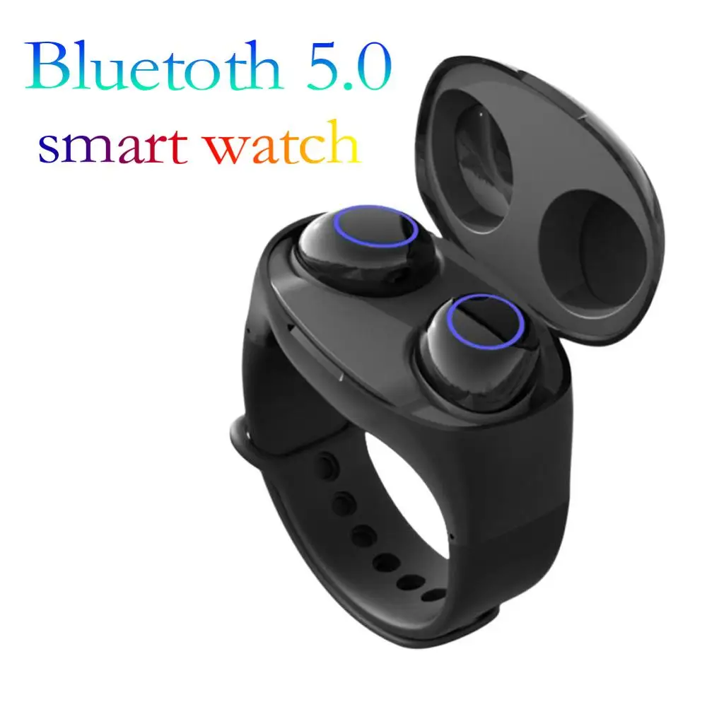 

HM50 tws Smart Watch With waterproof Bluetooth 5.0 Earphone Long Time Standby Sport Fitness Tracker Watch Men wireless headset