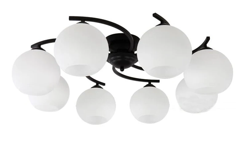 Новые круглые стеклянные потолочные светильники для гостиной лампы украшения дома