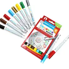 8 цветов краски для рисования на керамике Маркеры Ручка нетоксичный Дизайн Марка ручка для рисунок «сделай сам»