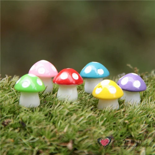 Colorful Mushrooms Pvc Mini Figures 6pcs - Front 3