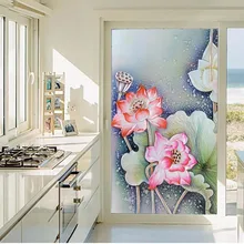 Индивидуальный размер, высший сорт, винтажный китайский стиль, искусство, непрозрачная самоклеящаяся оконная стеклянная пленка, дверные наклейки H1026