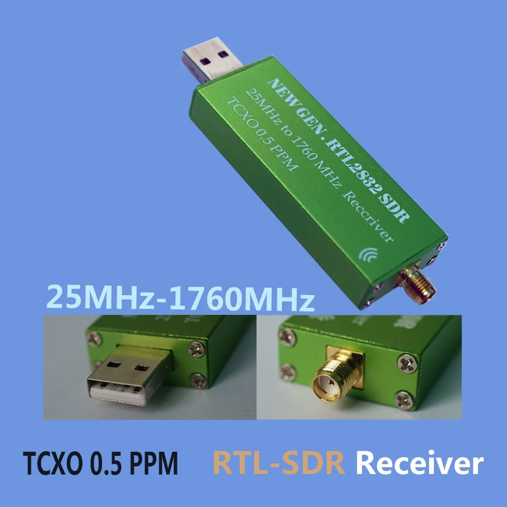 Высокая стабильность 25 МГц до 1760 МГц RTL-SDR приемник 0.5PPM TXCO Поддержка AM/NFM/FM/DSB/USB/L RTL2382U DVB-T RTL SDR приемник