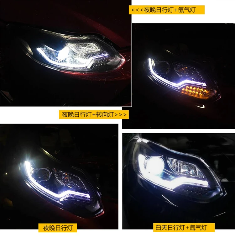 Автомобильные фары для Ford FOCUS LED фары для автомобиля Audi A8 стиль для Ford focus светодиодный налобный фонарь светодиодный DRL передний свет bi-ксеноновая линзы ксеноновых фар, Высокопрочная конструкция