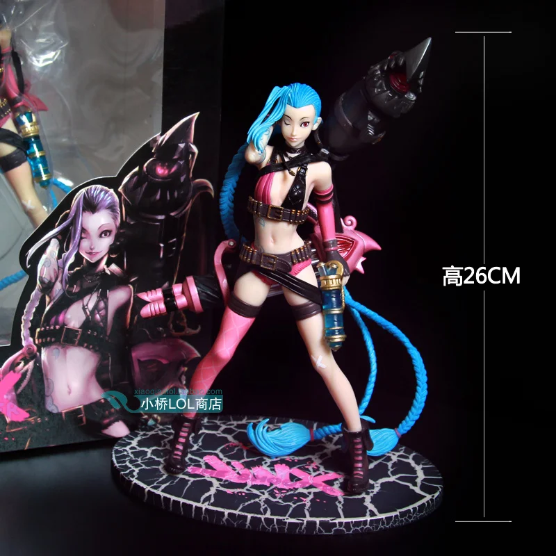 LOL Original Box 10 24 cm Jinx Action Figures Game Anime PVC Model Collection font b