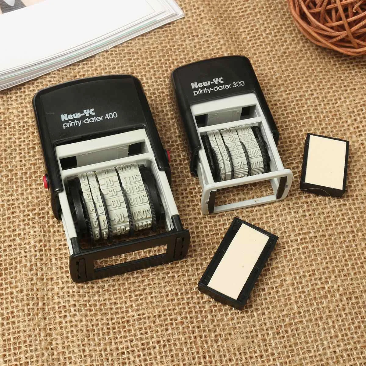 

DIY Plastic Rolling Date Stamp Year Month Date Wheel Stamps Rubber Stamp For Diary Album Scrapbook Stationery Office Supplies