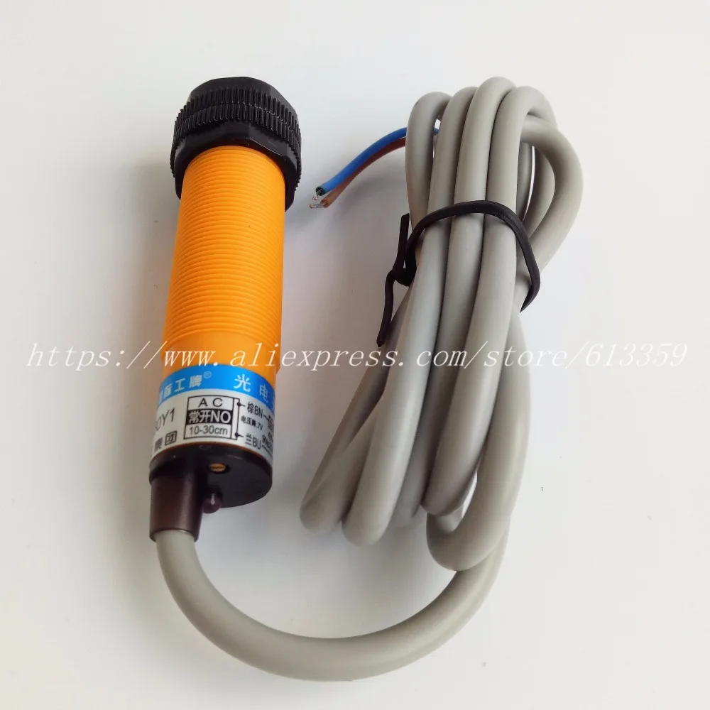 

5PCS E3F-DS30Y1 E3F-DS30Y2 OMKQN M18 Diffuse Reflection Photoelectric Switch 90-250VAC 2-Wire 30cm Adjustable