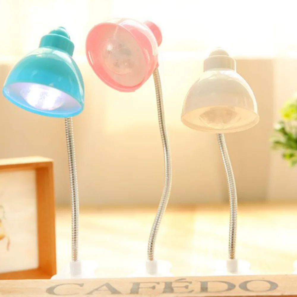

Adjustable Clip On Book Reading LED Light Eye Protection Energy Saving Mini Bedside Table Lamp Candy Color 360 degrees rotation