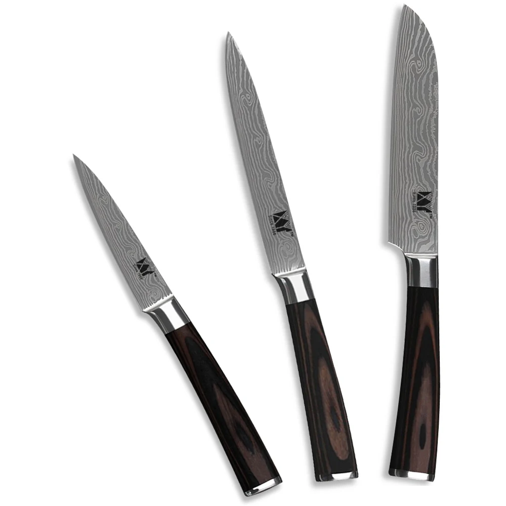 XYj New Brand 5 Inch 5 Inch 3 5 Inch Kitchen Knife Beauty Pattern Blade Top
