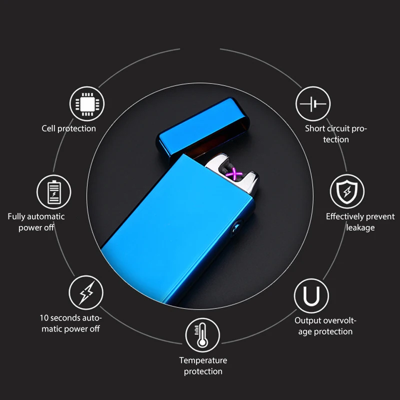 Электронная двухдуговая зажигалка с Usb зарядкой плазменный электронный