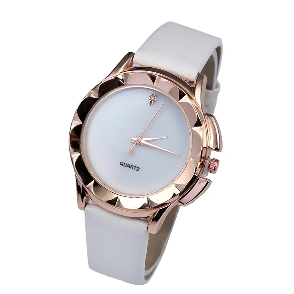 Women's Fashion Casual PU Leather Strap Analog Quartz Round Watch With Convex dial For 2018 Ladies Fashion Clock Women's Fashion Casual PU Leather Strap Analog Quartz Round Watch With Convex dial For 2018 Ladies Fashion Clock