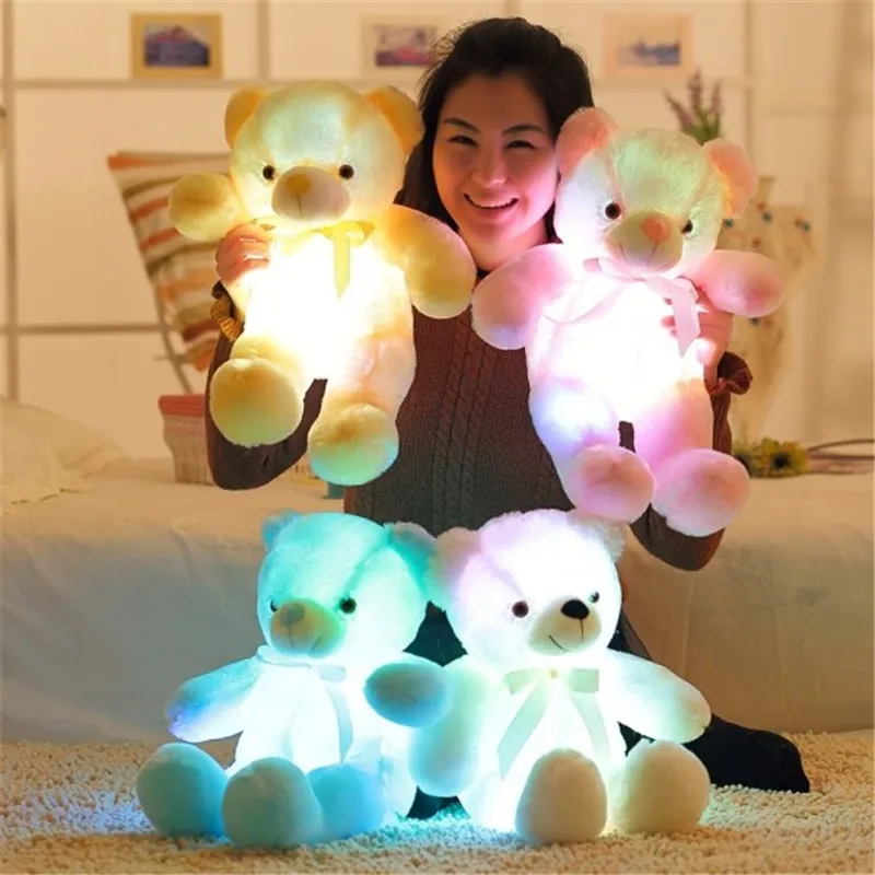 50cm Music Playing Luminous Stuffed Bear Toy LED Light Up Plush Doll Glow  Teddy With Tie Pillow kidz girlfriend birthday Gift|plush stuffed bear|doll  plush toytoy plush - AliExpress