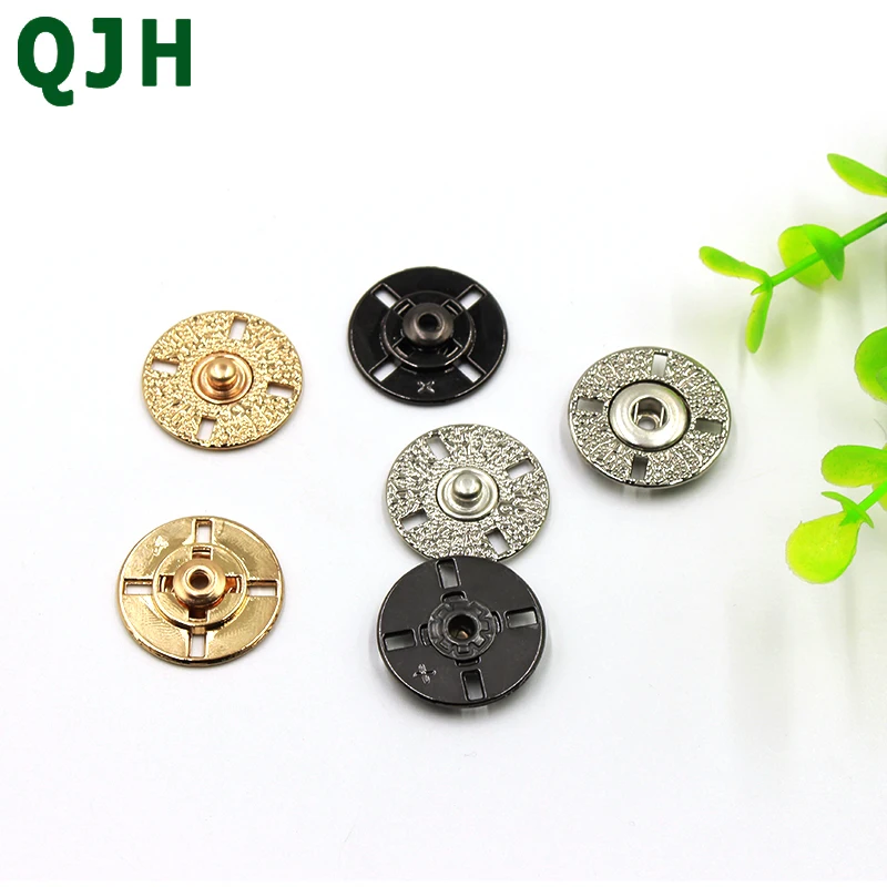 

6pcs/lot Concealed Metal Snap Buckle 21mm 25mm Invisible Snap button Gold Silver Black Female Clothes Coat Sweater Button