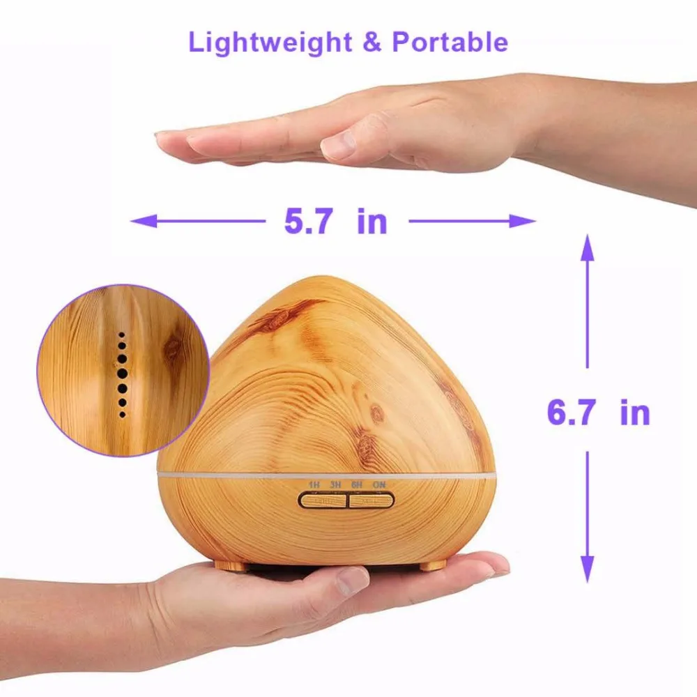 THANKSHARE, 550 мл, пульт дистанционного управления, Difusor, увлажнитель с эфирными маслами, диффузор, увлажнитель воздуха, дерево, для дома, офиса