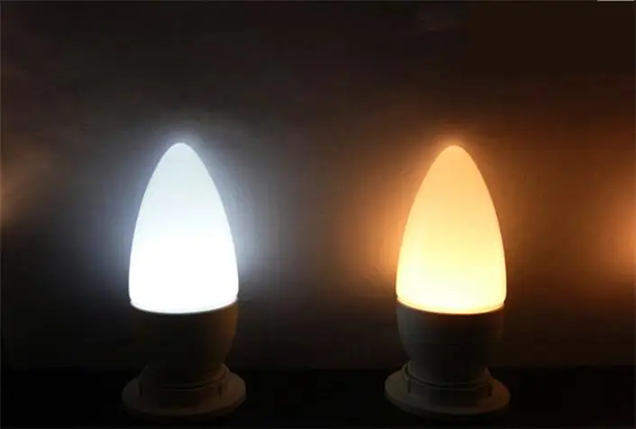 6 шт./лот светодиодный лампы в форме свечи лампы E14 светодиодный светильник в помещении светильник 220 V-240 V 5 Вт Светодиодный люстры теплый холодный белый для украшения дома