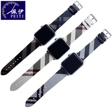 PEIYI Искусственная кожа петля ремешок для apple watch группа 4 42 мм, 38 мм, correa, ремешок для наручных часов iwatch, версия 44 мм 40 мм, версия 3, 2, 1 браслет аксессуары