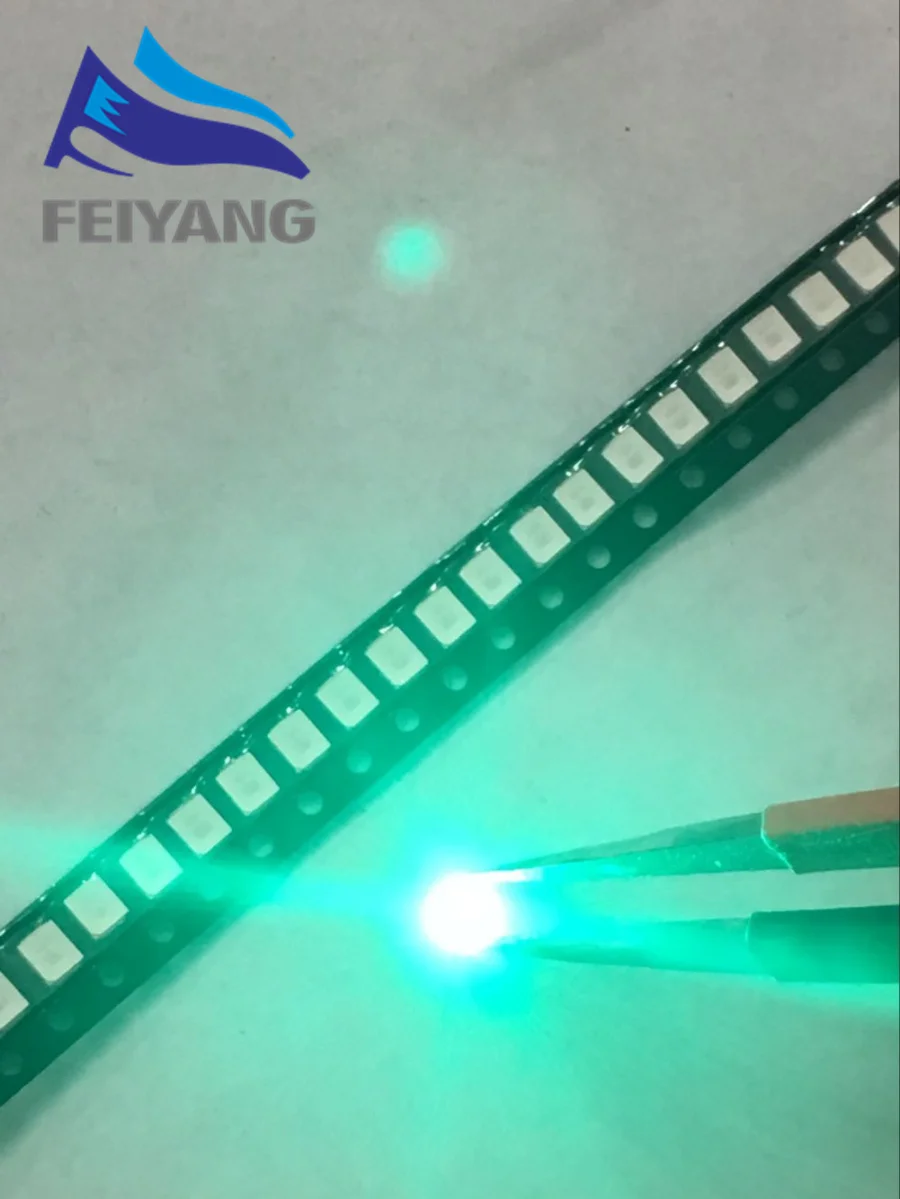 

4000PCS 2835 Green SMD LED 0.2W high bright light emitting diode 2835 chip leds Free shipping 520-525NM 60Ma