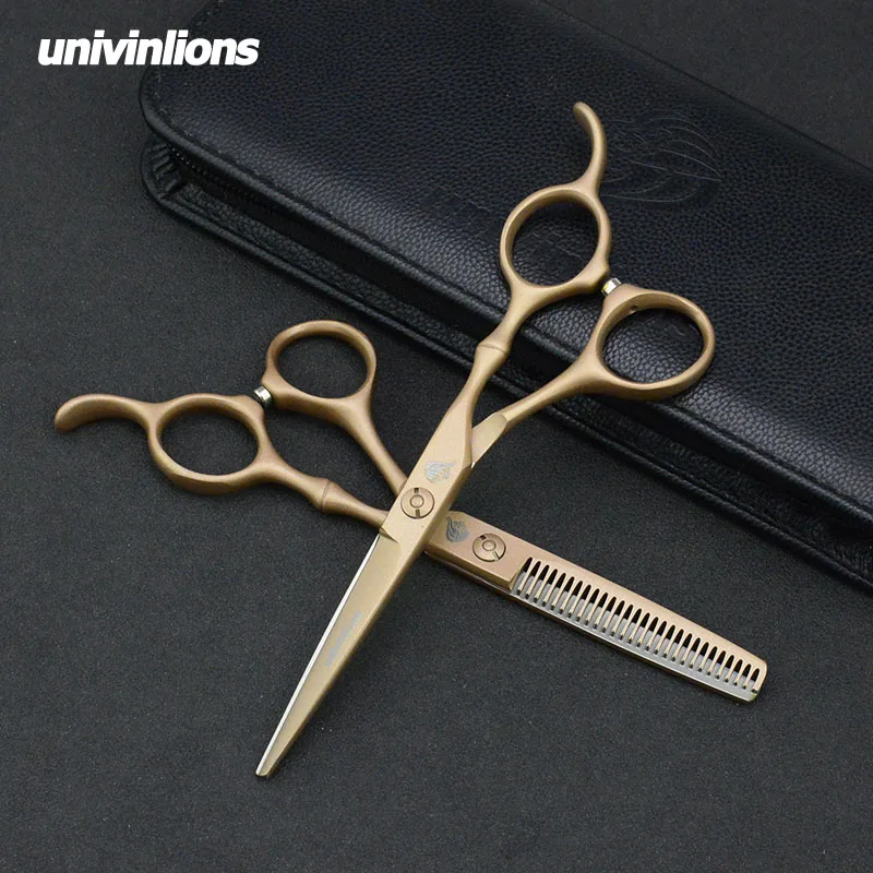 5.5/6" black gold barber hair scissors hairdressing scissors professional hair scisor barber supplies shears gift japan haircut