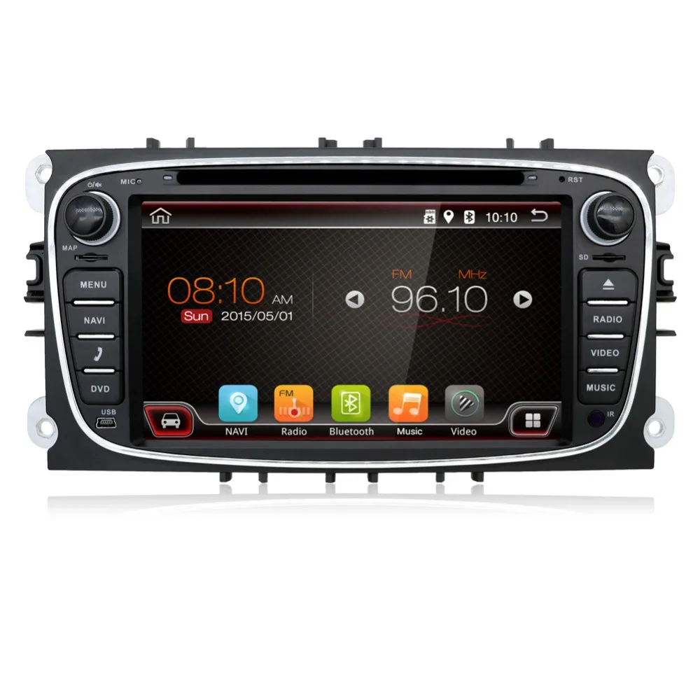 2 din автомагнитола gps Android 7,1 автомобильный DVD для Ford Focus 2 Mondeo C-max S max Galaxy с Wifi 3g BT аудио Радио стерео головное устройство