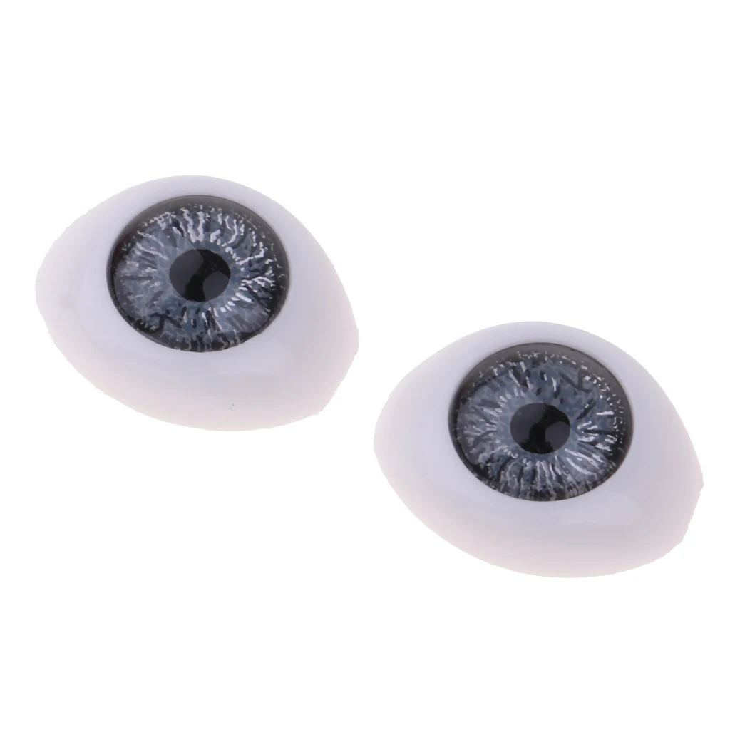 1/4 BJD DIY Custom Use - Safety Acrylic Eyes 14mm Eyeballs Silver Iris for Kurhn Dollfie MSD Doll Making Supplies