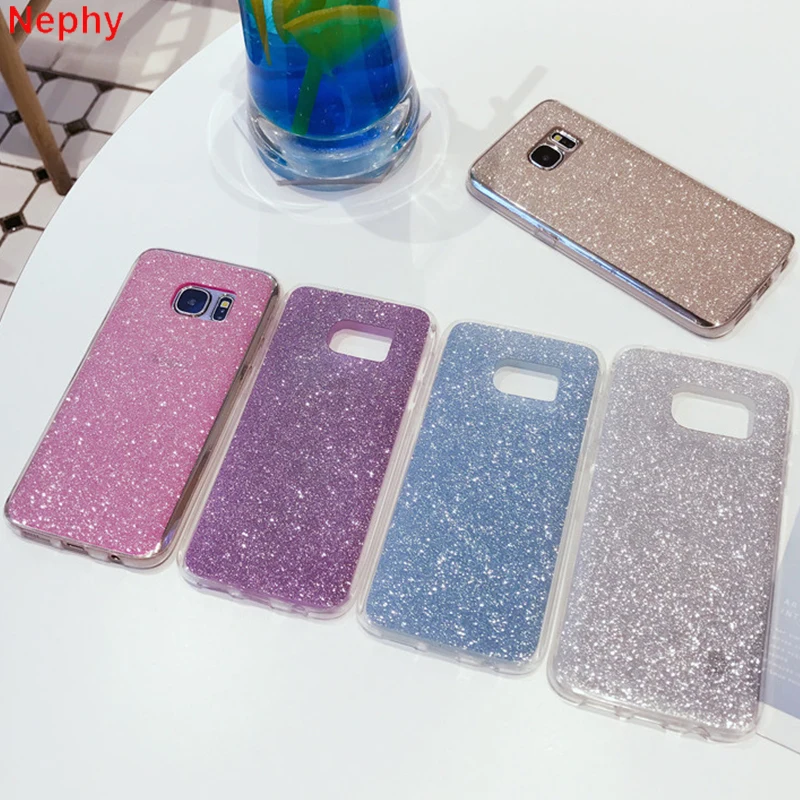 

Frosted shell Shine Cell Phone Case for Samsung galaxy S8 S9 Plus S6 S7 Edge Grand Prime G530 Luxury Soft Ultra thin Back Cover