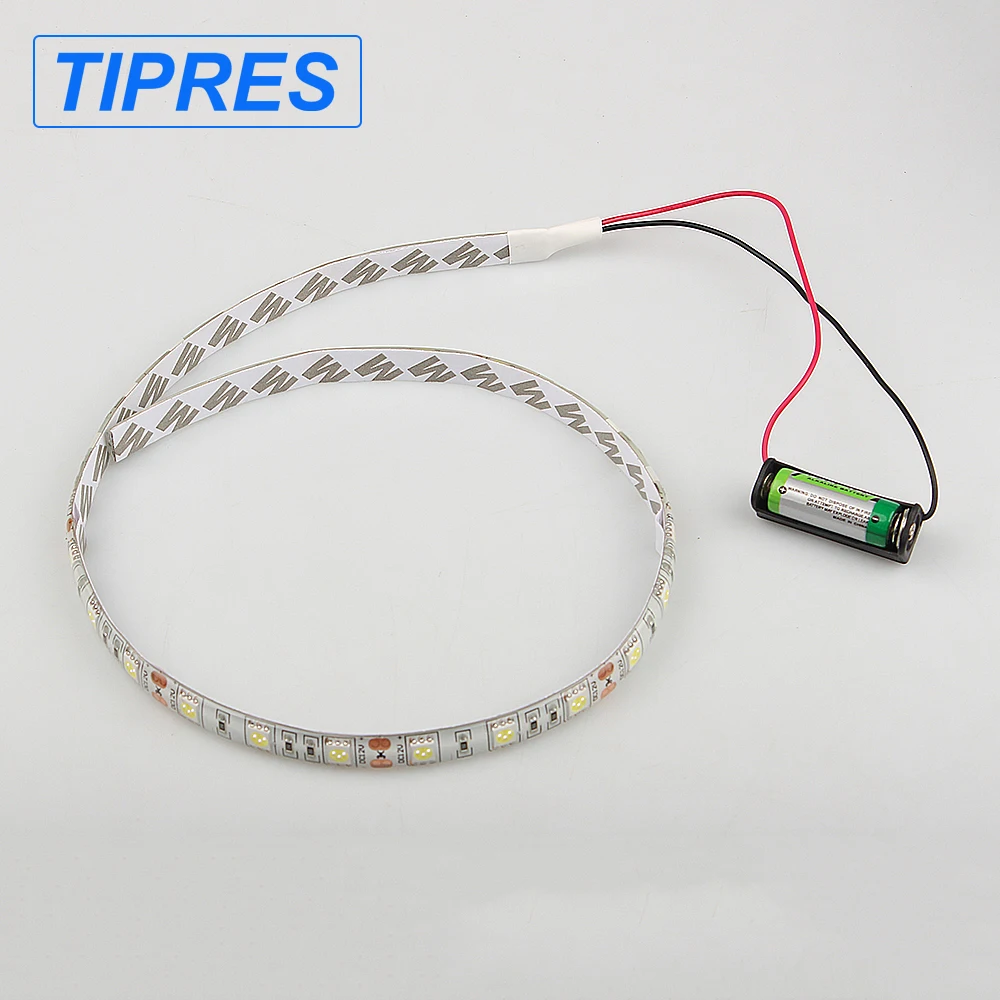 Светодиодная лента на батарейках 5050 SMD 50 см 30 теплый белый/холодный белый