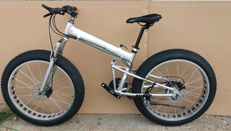 Excellent Kalosse 26*4.0 tires  Snow mountain bicycle  30 Speed  Microshift  folding Beach  bike  Hydraulic  brakes 26er 5