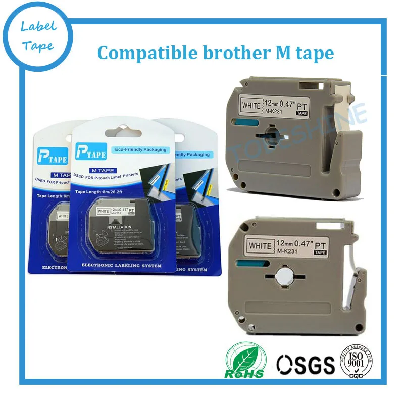 Buy Brother MK label cassette 12mm black on white MK231 mk 231 label maker