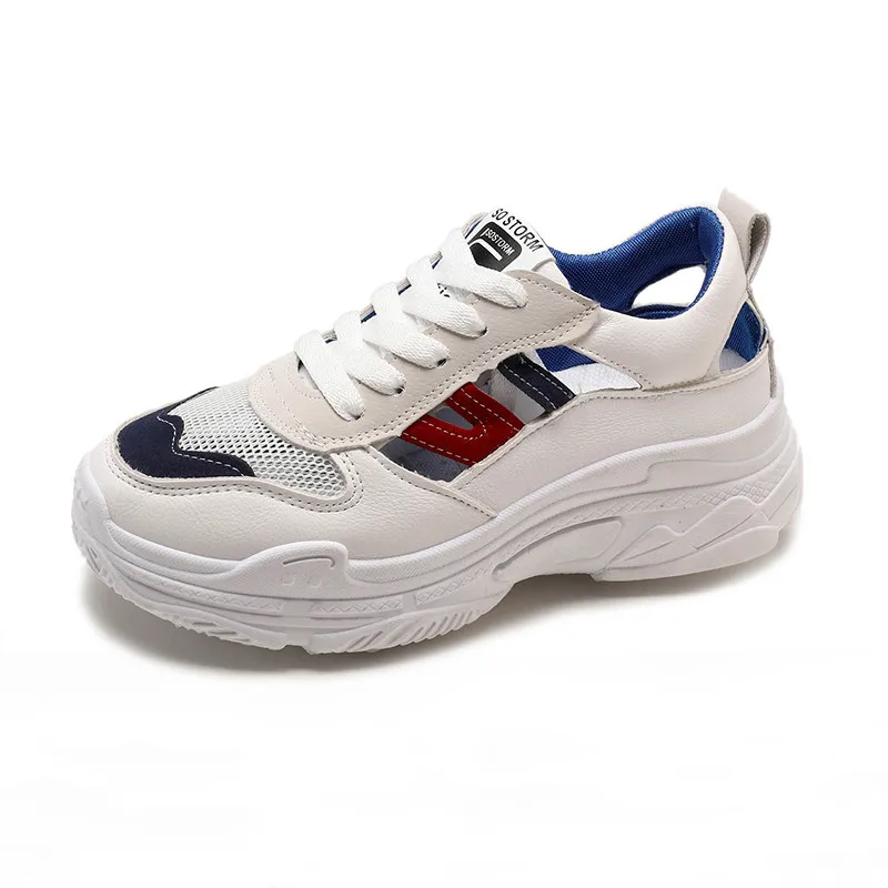 

Dropshipping Summer Autumn Thick Soled Mesh Casual Shoes Woman Sneakers Women Flat Platform Ladies Korean Style Chaussures Femme