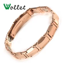 Ювелирные изделия Wollet, керамические браслеты из нержавеющей стали, браслет для женщин с розовым золотом, 99.999% германий, энергетическое звено