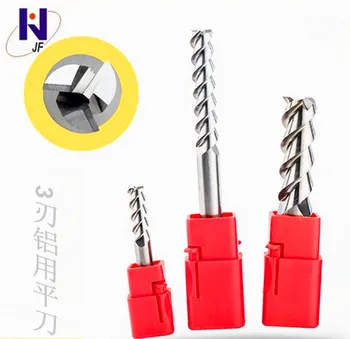 

JF 45HRC ALN serise D5*20*D5*100*3T Solid Carbide, 3 Flutes, Aluminium, Metric, , Overall Length 100mm, ALN-JF3F mill cutter