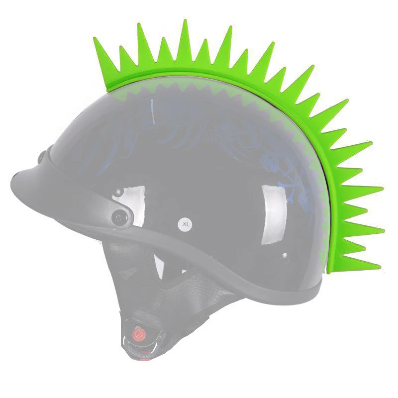 Панк мотоциклетный шлем пилы Warhawk Mohawk для мотоциклов Sportbikes Dirt-Bikes снегоходы крейсеры и подарки - Цвет: Зеленый