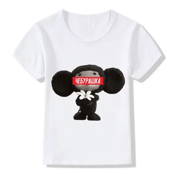 

Russian Cartoon Cheburashka Design Children's T-Shirts Baby Boys/Girls Hipster Chebu Tops Tees Kids Cool Summer Clothes,ooo5168