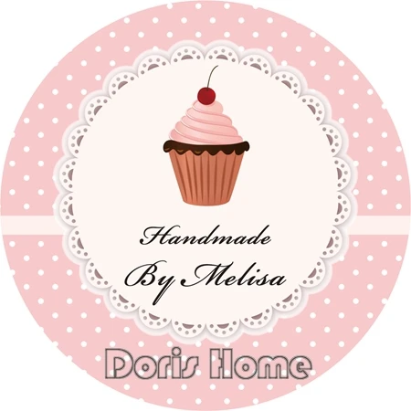 

New Customize Adhesive Cupcake Sticker / Label for Wedding / Baby Shower 3cm, D16