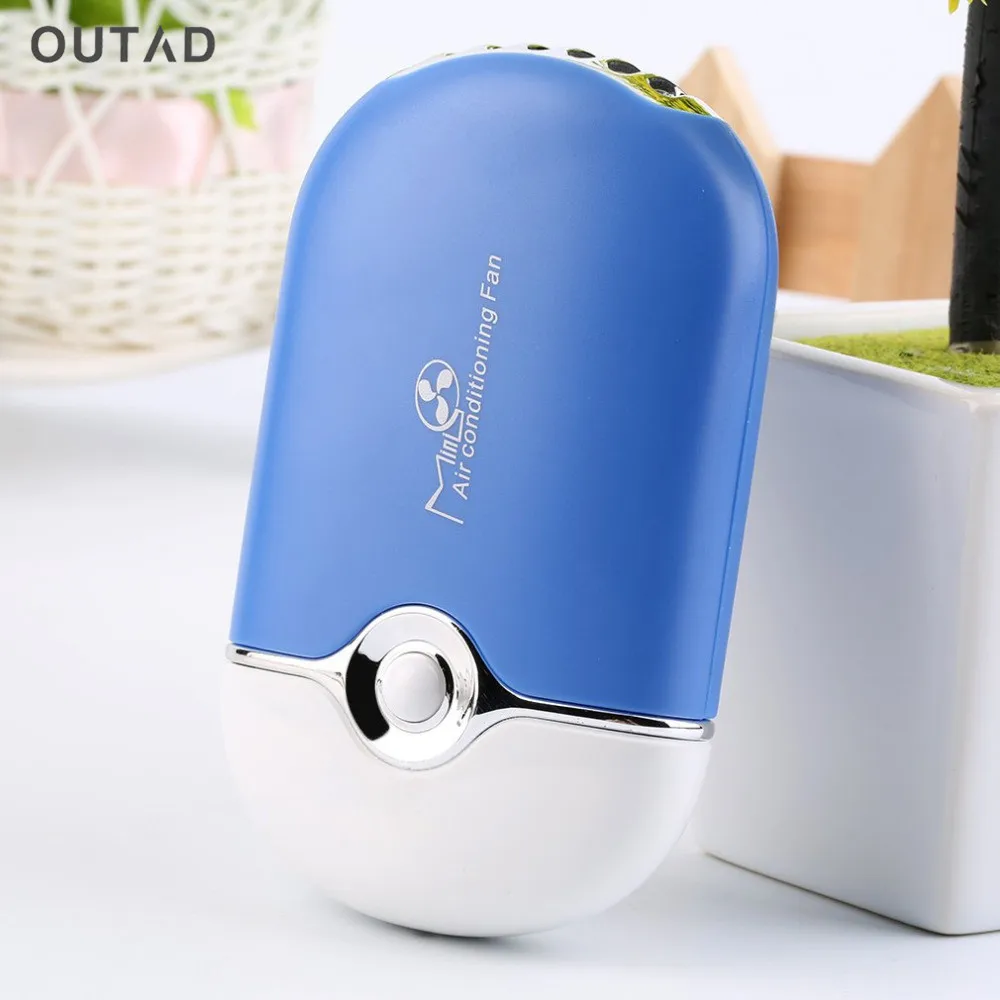 

2018 New Mini portable hand fan cooling fan Table Air Conditioner Cooler Cooling USB Rechargeable Battery Bladeless Fan