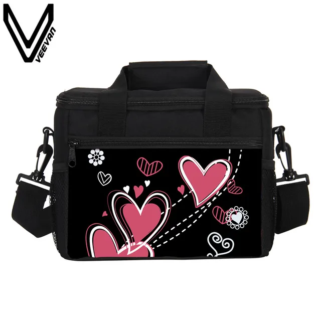 Veevanv Heart Thermo Lunch Bags Women Portable Insulated Cooler Bag Veevanv Heart Thermo Lunch Bags Women Portable Insulated Cooler Bag Thermal Box Food Picnic Handbags