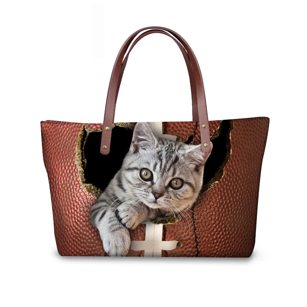 

Shoulder Bag 3D Lovely Cat Printed for Women Fashion Handbags High Quality Large Capacity Casual Travel Bags Shopping Bag