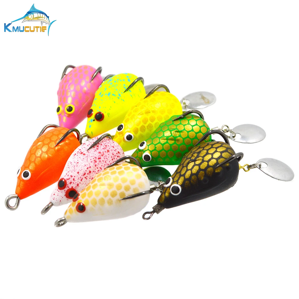 

5g 35mm Soft Frog Fishing Lures 8 colors Snakehead Top Water Fishing Baits With Hook
