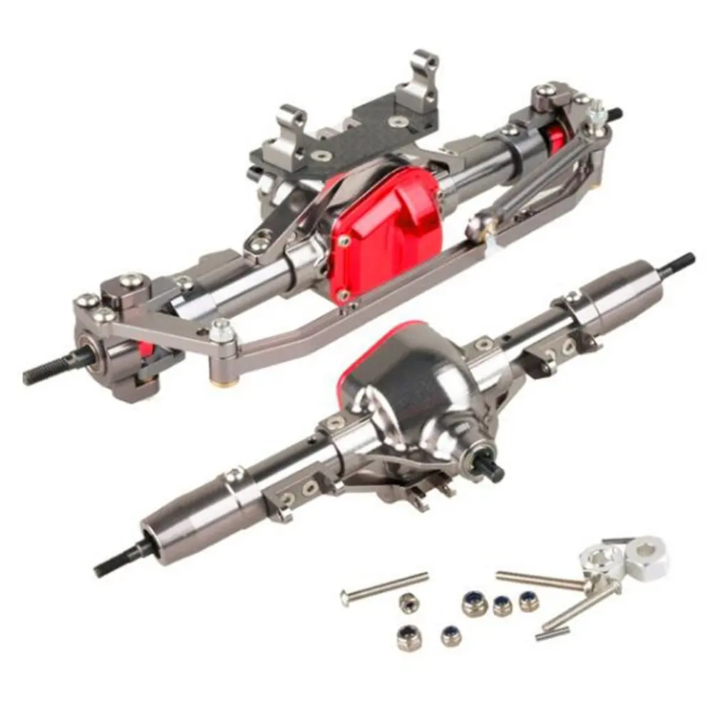 

1 Set Good Quality Rc Car Complete Alloy Front And Rear Axle 25T Servo Arm CNC Machined For 1:10 Rc Crawler AXIAL SCX10 RC 4WD