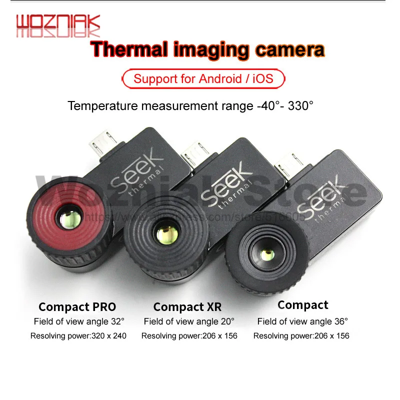 

2018 Hot sales Seek Thermal Imager Compact /Compact XR/Compact PRO infrared Imaging Camera Night vision Android and IOS Version