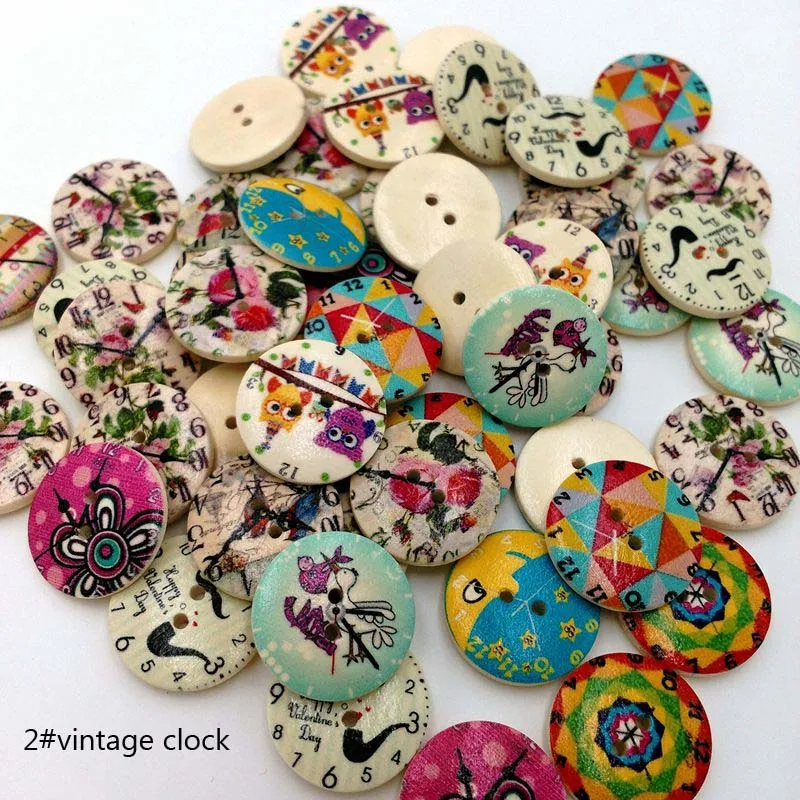 

Wooden Buttons 20mm vintage style 2 holes for handmade Gift Box Scrapbook Craft Party Decoration DIY favor Sewing draw Wh