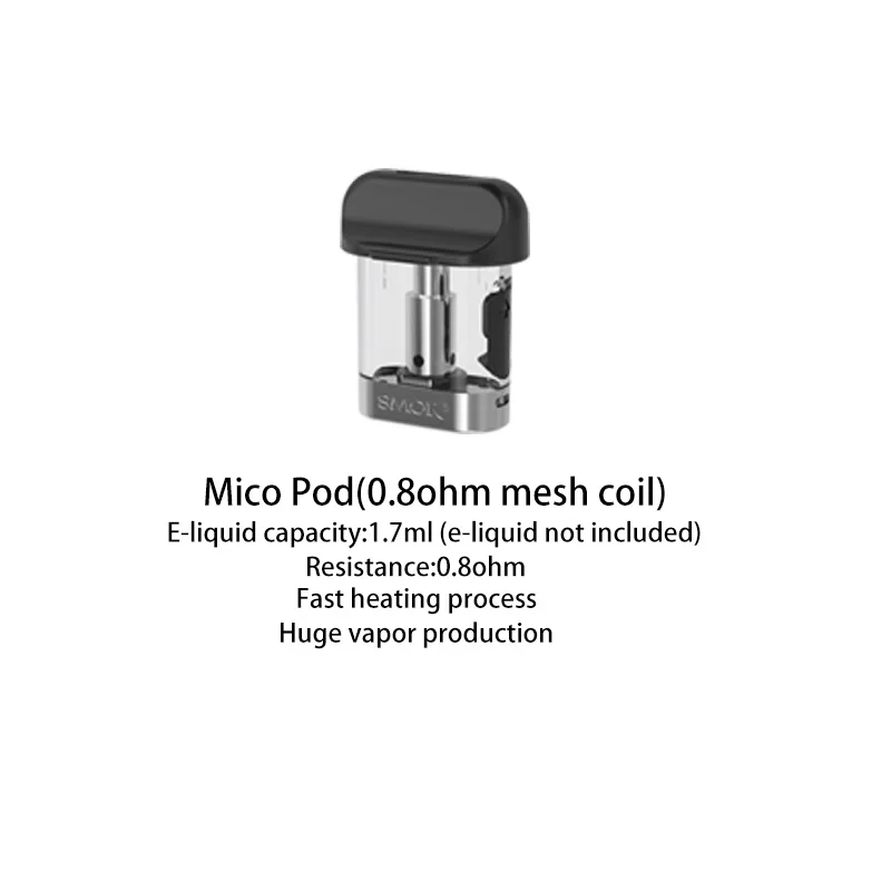 В сотке! 3 шт./упак. электронных сигарет SMOK Mico pod 1 7 мл емкость с 0.8ohm 1.0ohm 1.4ohm катушки