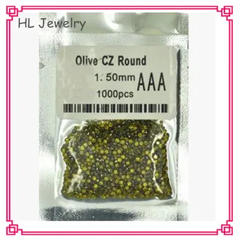 

1000PCS/Lot AAA Grade 1-3MM Olive Green CZ Loose Stone For Making Jewelry