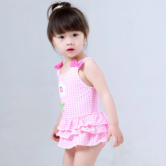 2016 1 2 3 4 year old children kid girl's swimming wear swimsuit ...