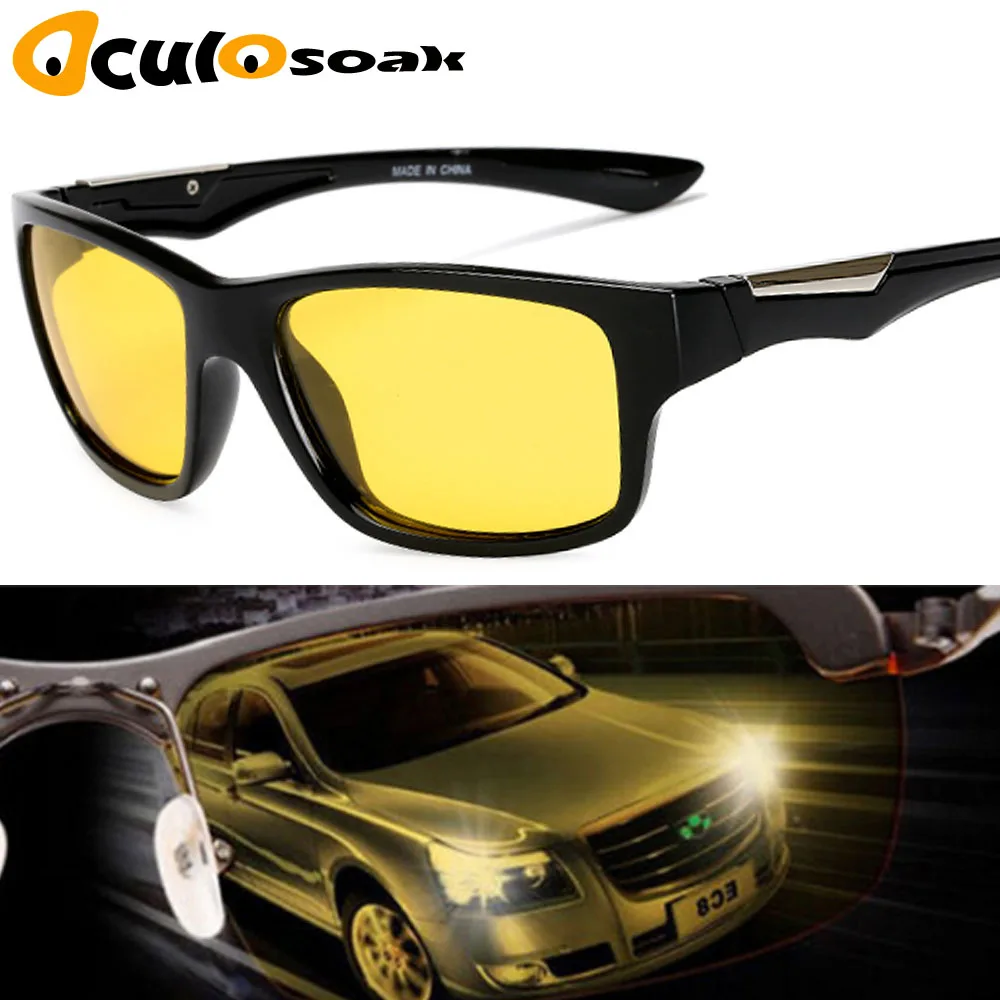 

Unisex HD Yellow Lenses Sunglasses Men Women Sunglasses Night Vision Goggles Car Driving Driver Glasses Eyewear UV400 2019 New